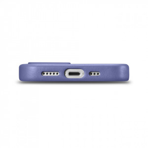 Гръб от естествена кожа iCARER Leather MagSafe - iPhone 14 светлолилав - Img 4