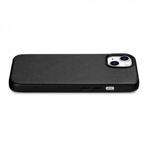 Гръб от естествена кожа iCARER Leather MagSafe - iPhone 14 черен - Img 10