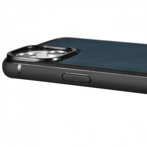 Гръб от естествена кожа iCARER Leather Oil Wax MagSafe - iPhone 14 Plus син - Img 8