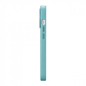 Гръб от естествена кожа iCARER Litchi Premium MagSafe - iPhone 14 Pro Max зелен - Img 6