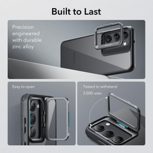 Гръб със стойка ESR Classic Kickstand - Samsung Galaxy S23+ прозрачен с черна рамка - Img 3