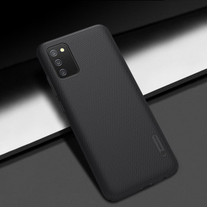 Гръб със стойка NILLKIN Super Frosted Shield - Samsung Galaxy A02s / M02s черен - Img 15