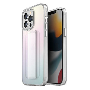 Гръб с лентов държач и каишка UNIQ Heldro с антимикробно покритие - iPhone 13 Pro преливащ - Img 1