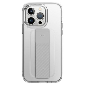 Гръб с лентов държач и каишка UNIQ Heldro с антимикробно покритие - iPhone 14 Pro Max кристалнопрозрачен - Img 2