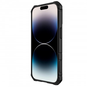 Гръб с подвижно покритие за камерата и ринг държач NILLKIN CamShield Armor Pro MagSafe - iPhone 14 Pro Max син - Img 4
