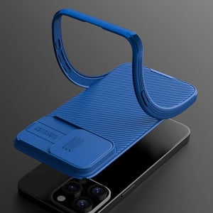 Гръб с подвижно покритие за камерата NILLKIN CamShield Pro с вграден магнит - iPhone 15 Pro Max зелен - Img 10
