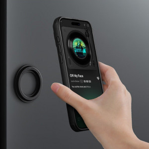 Гръб с подвижно покритие за камерата NILLKIN CamShield Pro с вграден магнит - iPhone 15 Pro Max лилав - Img 8