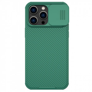 Гръб с подвижно покритие за камерата NILLKIN CamShield Pro - iPhone 14 Pro Max тъмнозелен - Img 1