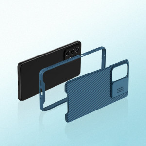 Гръб с подвижно покритие за камерата NILLKIN CamShield Pro - Samsung Galaxy A73 5G син - Img 12