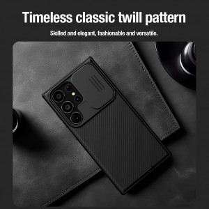 Гръб с подвижно покритие за камерата NILLKIN CamShield Pro - Samsung Galaxy S24 Ultra син - Img 13