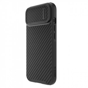 Гръб с подвижно покритие за камерата NILLKIN Synthetic Fiber S - iPhone 14 черен - Img 4