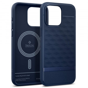 Гръб CASEOLOGY Parallax MagSafe - iPhone 15 Pro Max Midnight Blue - Img 10