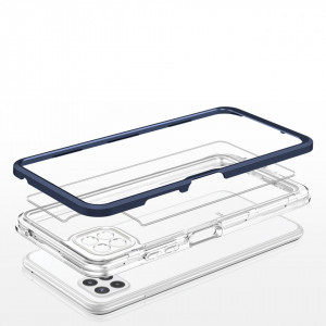 Гръб Clear 3в1 с гел рамка - Samsung Galaxy A22 5G син - Img 5