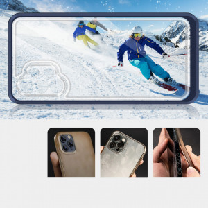 Гръб Clear 3в1 с гел рамка - Samsung Galaxy A72 син - Img 3