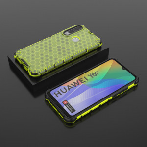 Гръб Honeycomb Armor със силиконов бъмпер - Huawei Y6p зелен - Img 2