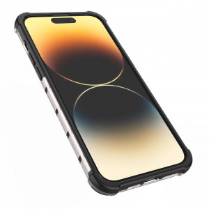 Гръб Honeycomb Armor със силиконов бъмпер - iPhone 14 Pro прозрачен - Img 8