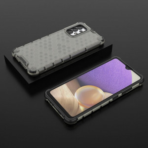 Гръб Honeycomb Armor със силиконов бъмпер - Samsung Galaxy A03s черен - Img 3