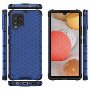 Гръб Honeycomb Armor със силиконов бъмпер - Samsung Galaxy A42 5G син - Img 6