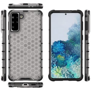 Гръб Honeycomb Armor със силиконов бъмпер - Samsung Galaxy S21+ 5G прозрачен - Img 13
