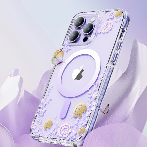 Гръб KINGXBAR Flora MagSafe - iPhone 14 Plus орхидея - Img 8