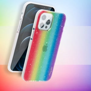 Гръб KINGXBAR Ombre - iPhone 12 Pro Max дъга - Img 5