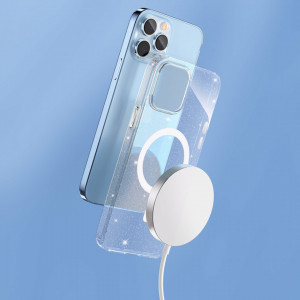Гръб KINGXBAR PQY Elegant MagSafe - iPhone 13 Pro бял - Img 2