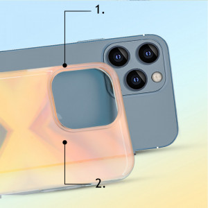 Гръб KINGXBAR Streamer - iPhone 13 Pro (триъгълник) син - Img 6