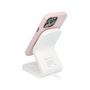 Гръб Leather Mag съвместим с MagSafe - iPhone 15 розов - Img 5