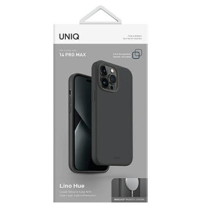 Гръб UNIQ Lino Hue Magclick - iPhone 14 Pro Max сив въглен - Img 7