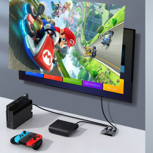 Двупосочен суич BASEUS HDMI към 2x HDMI 4K / 30 Hz (CAHUB-BC0G) сив - Img 14