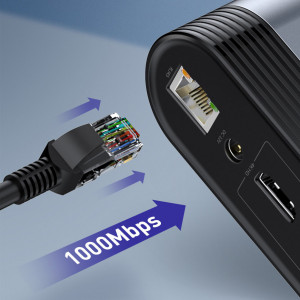 Докинг станция BASEUS 3x USB Type A 3.2 Gen.1 / 2x USB Type A 2.0 / 2x USB Type C / четец за SD и Micro SD карти / мини жак 3.5mm / 3x HDMI / RJ45 1Gbps / USB Tyype C Power Delivery 100W (EU / CN / UK стандарт) (CAHUB-DG0G) сива - Img 18