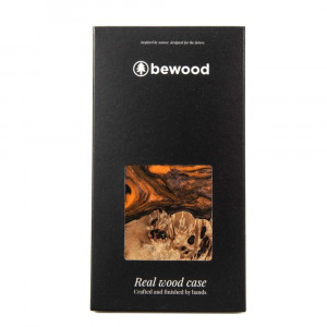 Дървен гръб BEWOOD Unique Wood and Resin MagSafe - iPhone 15 Plus оранжев / черен - Img 4