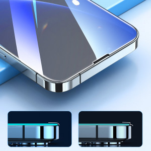 Закален стъклен протектор с пълно покритие JOYROOM Easy Fit с инструмент за поставяне - iPhone 13 Pro Max / 14 Plus (JR-DH11) - Img 7