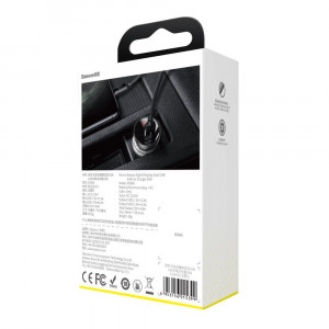 Зарядно за кола BASEUS 24W 4.8A 2x USB Type A с LCD дисплей (CCBX-0G) сиво - Img 17