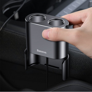 Зарядно за кола BASEUS 2x USB Type A 17W 3.1A + разклонител 2x вход за запалка 80W (CRDYQ-01) черно - Img 14