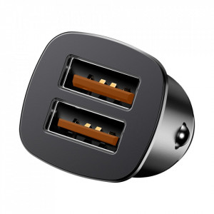 Зарядно за кола BASEUS Square 30W Universal Smart 2x USB Type A QC 3.0 SCP AF (CCALL-DS01) черно - Img 6