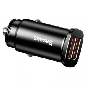 Зарядно за кола BASEUS Square 30W Universal Smart 2x USB Type A QC 3.0 SCP AF (CCALL-DS01) черно - Img 1