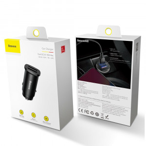 Зарядно за кола BASEUS Square 30W Universal Smart 2x USB Type A QC 3.0 SCP AF (CCALL-DS01) черно - Img 11