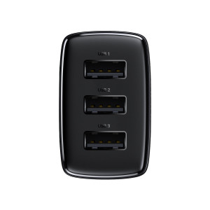 Зарядно за стена BASEUS 17W 3x USB Type A (CCXJ020101) черно - Img 3