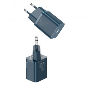 Зарядно за стена BASEUS Super Si 1C 20W USB Type C PD + кабел USB Type C към Lightning кабел 1m (TZCCSUP-B03) синьо - Img 9