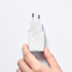 Зарядно за стена BASEUS Super Si 1C 30W USB Type C PD QC (CCSUP-J02) бяло - Img 12