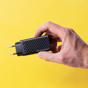 Зарядно за стена WOZINSKY GaN 65W USB Type A / USB Type C PD QC3.0 (WWCG01) черно - Img 14