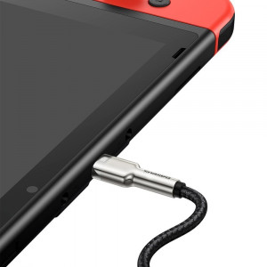 Кабел за зареждане и данни с оплетка BASEUS Cafule USB Type C към USB Type C 100W 20V 5A Power Delivery 1m черен (CATJK-C01) - Img 10
