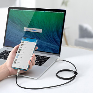 Кабел за зареждане и данни с оплетка BASEUS Cafule USB Type C към USB Type C 100W 20V 5A Power Delivery 2m зелен (CATJK-D06) - Img 14