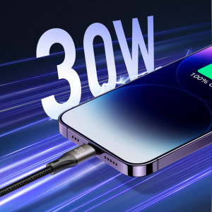 Кабел за зареждане и данни с оплетка JOYROOM Light-Speed SA25-CC5 100W USB Type C към USB Type C 1.2m бял - Img 10