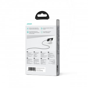 Кабел за зареждане и данни с оплетка JOYROOM Multi-Color SA34-AC6 USB Type A към USB Type C 100W с бързо зареждане 1m черен - Img 6