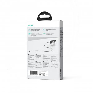 Кабел за зареждане и данни с оплетка JOYROOM Multi-Color SA34-AL3 USB Type A към Lightning 3A 1m черен - Img 6
