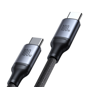 Кабел за зареждане и данни с оплетка JOYROOM Speedy SA21-1T2 USB Type C към USB Type C / USB Type C 1.5m черен - Img 2