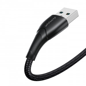 Кабел за зареждане и данни с оплетка JOYROOM Starry SA32-AL3 USB Type A към Lightning 3A 1m черен - Img 2