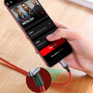 Кабел за зареждане и данни с оплетка UGREEN US294 USB Type C 2.0 към USB Type C 2.0 3A 1m червен - Img 11